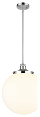 Beacon Pendant, Polished Chrome, Matte White