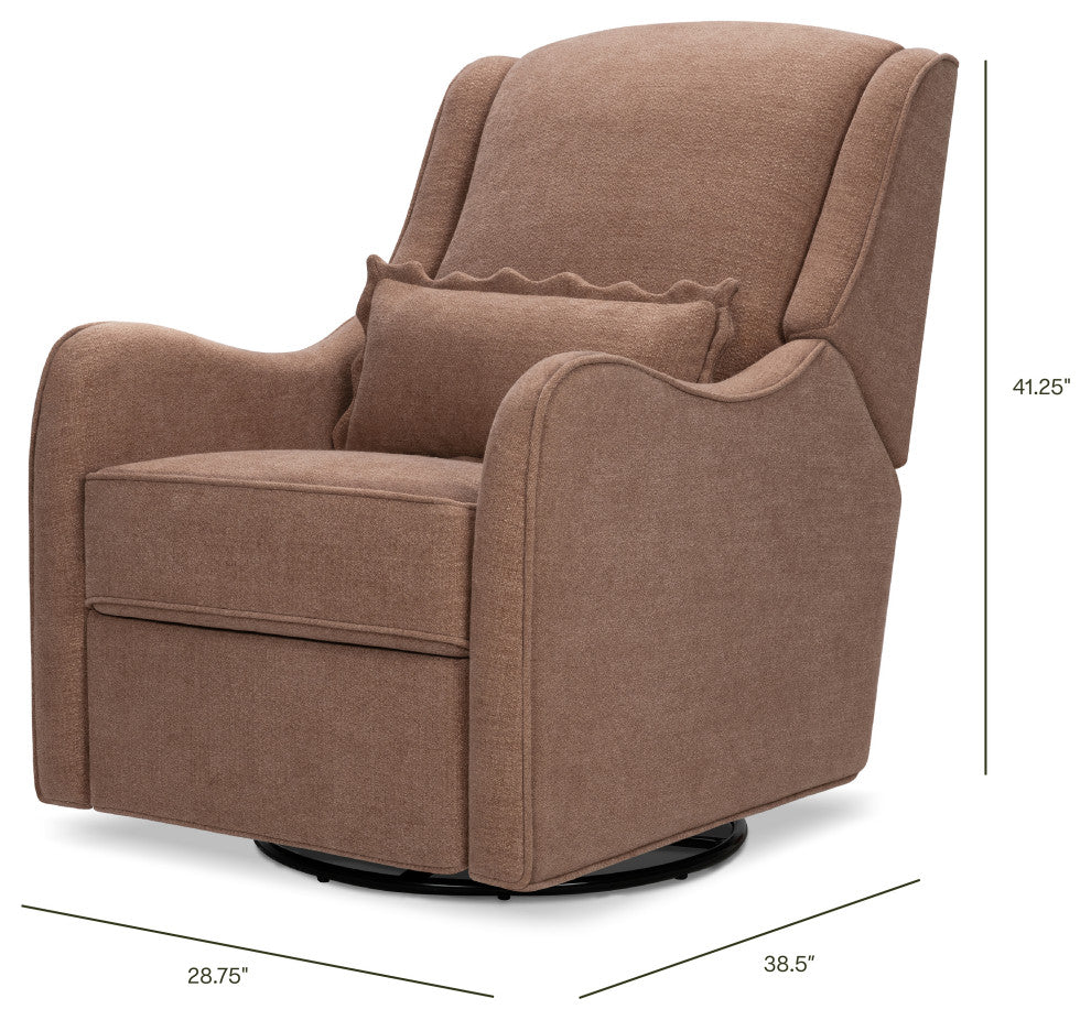 Devon Recliner and Swivel Glider, Performance Dusty Rose Eco-Basketweave