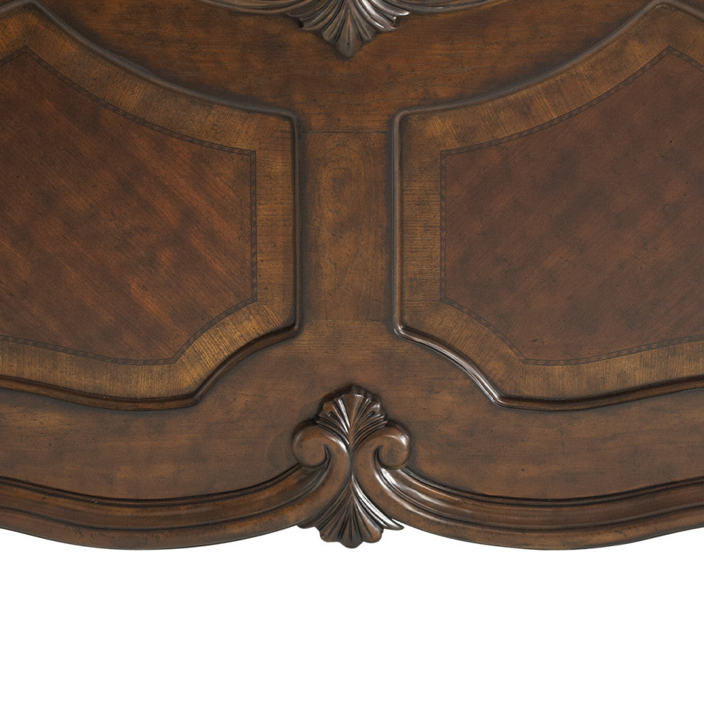 Windsor Court Mansion Bed, Vintage Fruitwood, Cal King