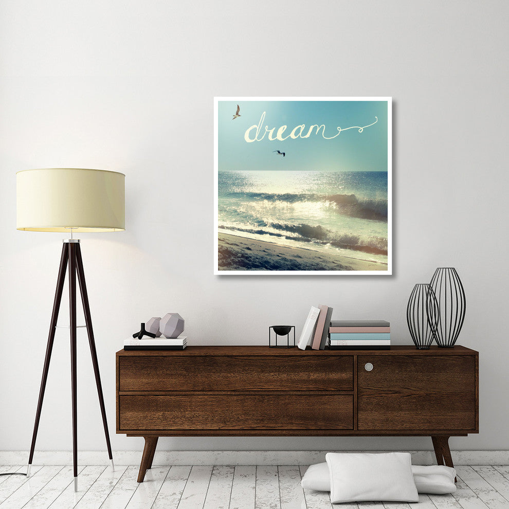 "Coastline Waves" Digital Paper Print by Sue Schlabach, 42"x42"