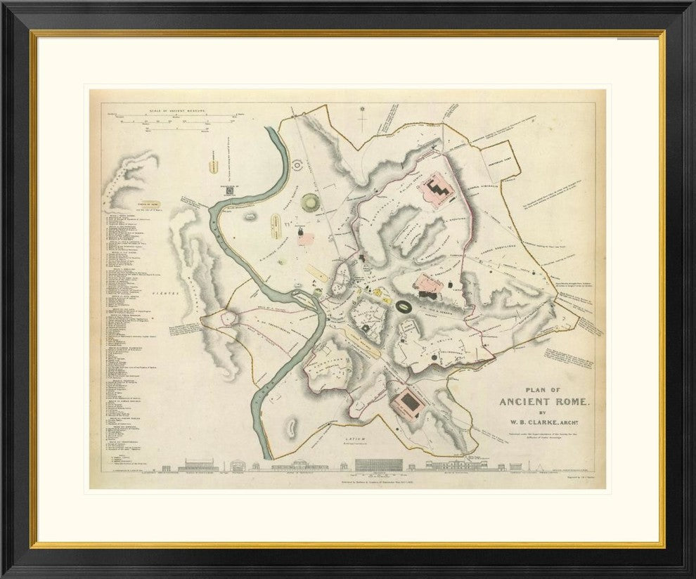 "Ancient Rome, 1830"  by Society for the Diffusion of Useful Knowledge, 40x33"