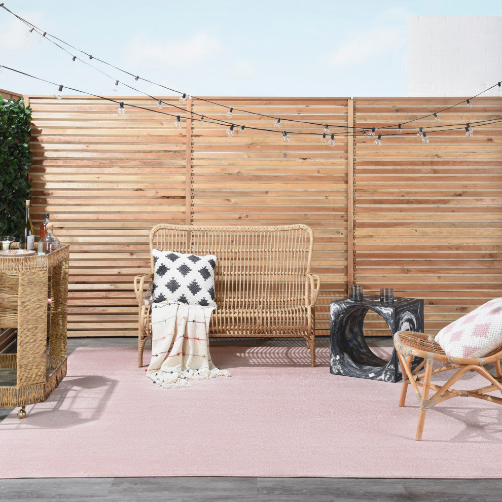 Nourison Essentials 9' x Square Pink Outdoor Area Rug