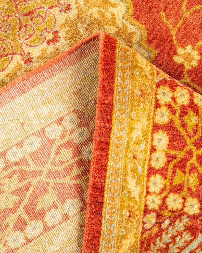 Mogul, One-of-a-Kind Hand-Knotted Area Rug  - Orange, 4' 8" x 7' 1"