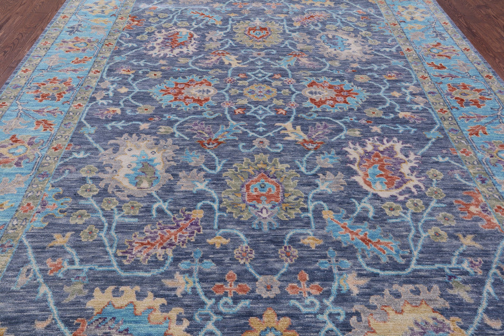 Turkish Oushak Hand-Knotted Rug 9' 2" X 11' 9" - Q14978