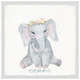 "The Elephant Squat" Framed Painting Print, 12x12