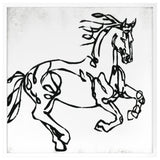Line Equine 1 Fine Art Print, White, 30"x30"