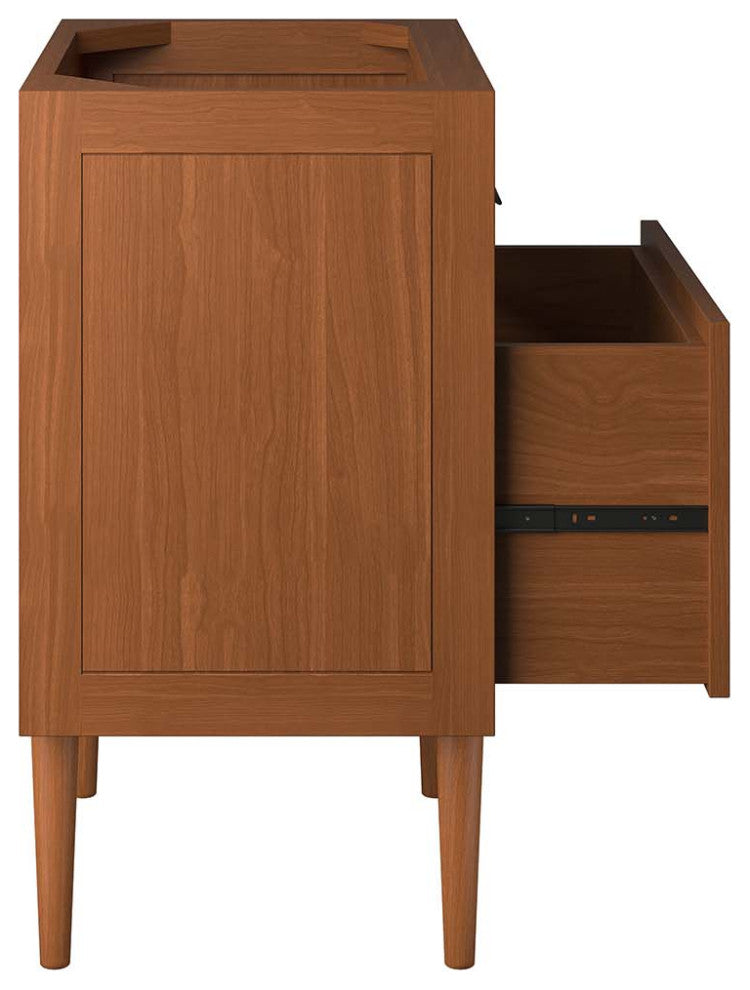 Cassia 24" Teak Wood Bathroom Vanity Cabinet (Sink Basin Not Included) - Natural