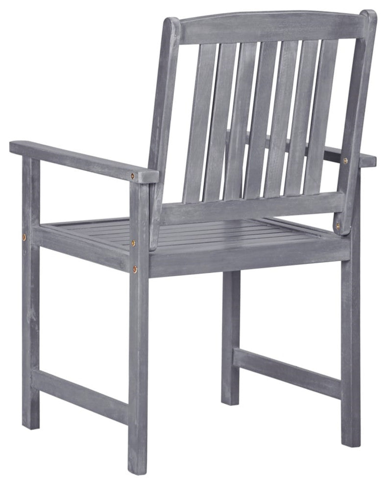 Vidaxl Director's Chairs 4-Piece Solid Acacia Wood Gray