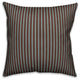 Brown Stripes Outdoor Throw Pillow, 18"x18"