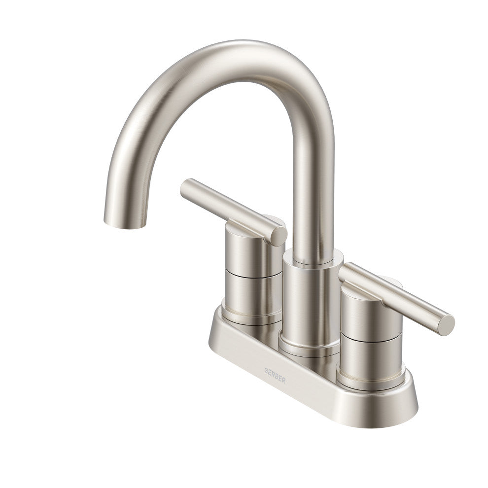 Parma 2H Centerset Bath Faucet, Metal Touch Down Drain 1.2gpm, Brushed Nickel