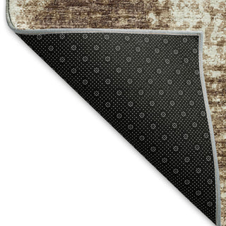 Premium Machine Washable Mayfield AMF34 Brown 8' x 8' Round Rug