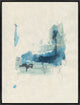 24x32 Splashes of Blue V, Framed Artwork, Black