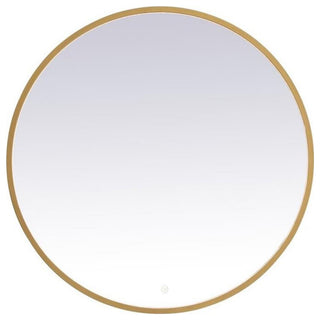Elegant Decor Pier 36" LED Mirror with Adjustable Color Temperature in Brass