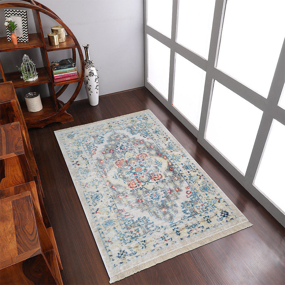 MACHINE MADE POLYESTER AREA RUGS  -Multicolor, Oriental ,Rugs for Living Room