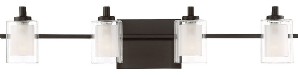 Quoizel KLT8604WTLED Four Light Bath Fixture, Western Bronze Finish