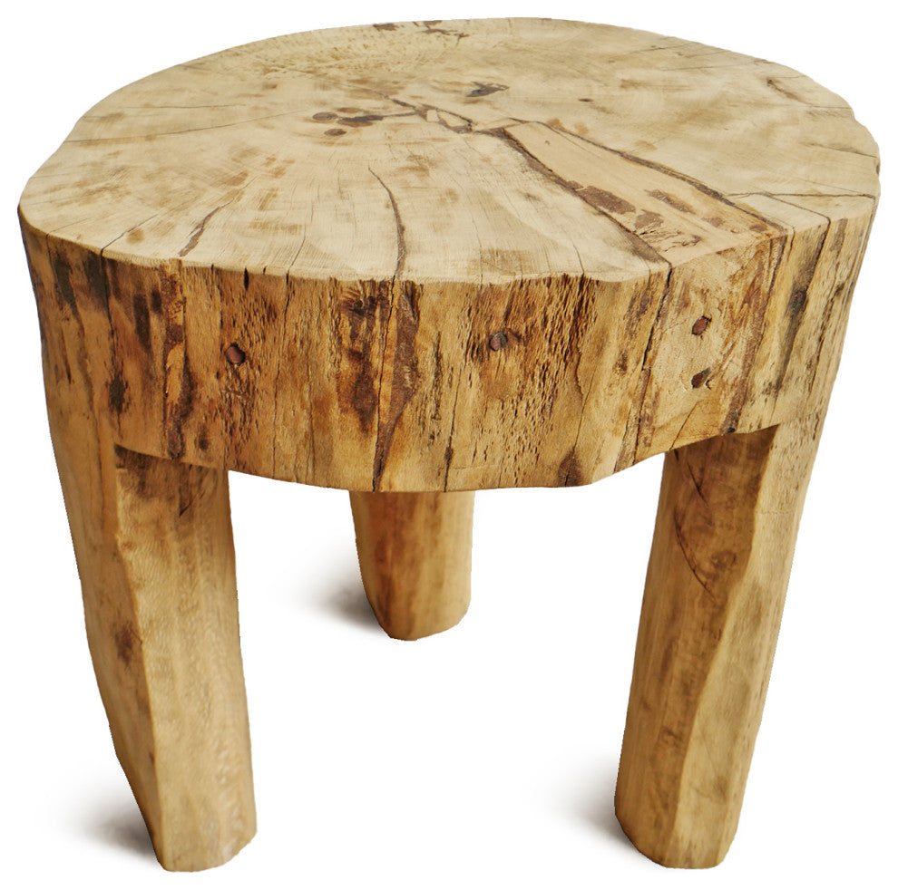 Rustic Naga Three Leg Wood Table 1
