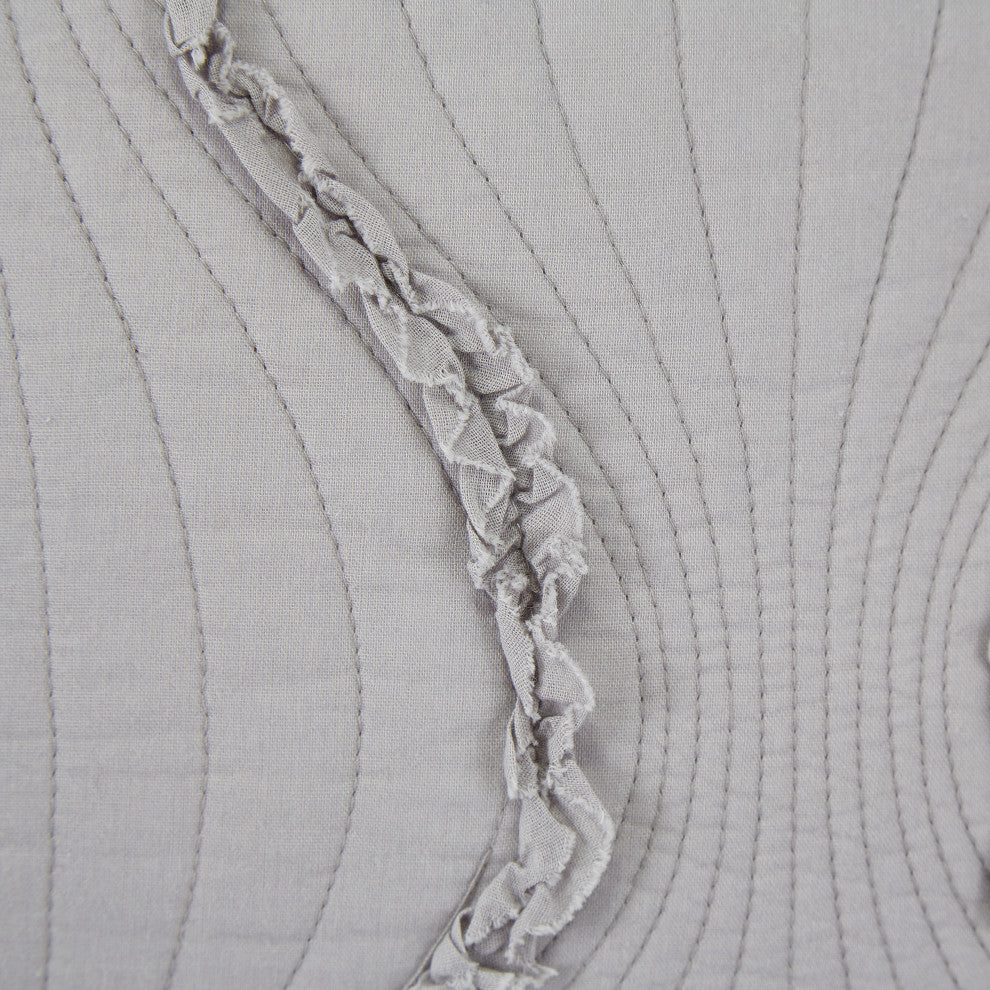Janelle 26" Square Euro Sham, Dove Gray