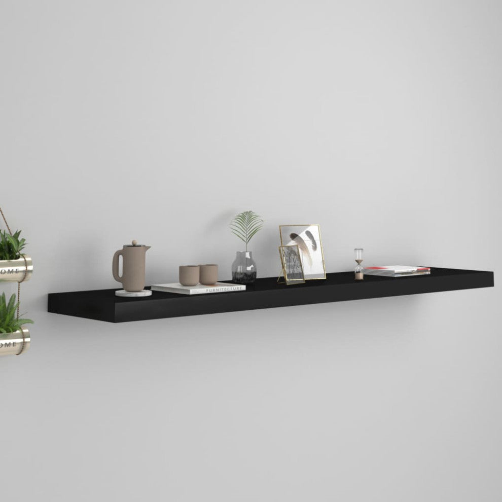 vidaXL Wall Shelf Floating Shelf Display Shelf for Book Wall Mounted Black