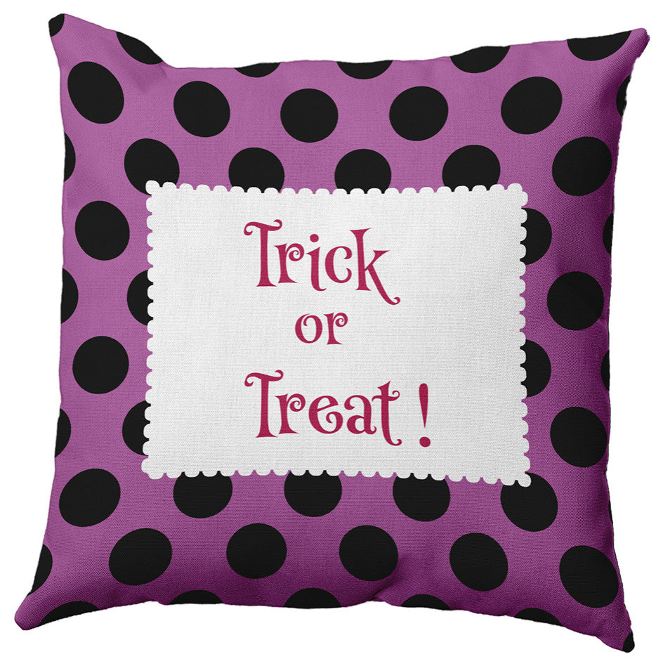 Trick or Treat Dots Accent Pillow, Orchid, 20"x20"