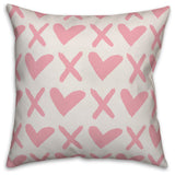 XO Pink 16x16 Throw Pillow