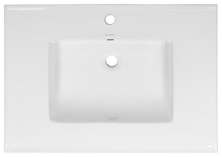 Swiss Madison SM-VT328 Voltaire 32" Ceramic Vanity Top - 1 - Glossy White