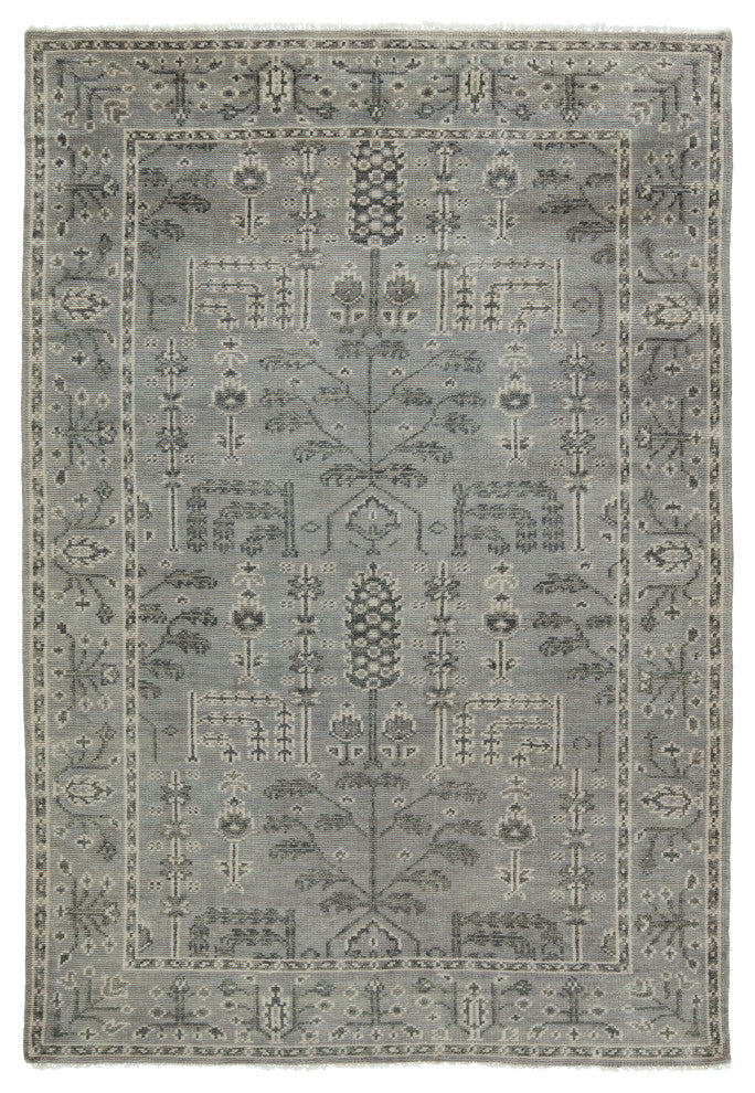 Jaipur Living Ginerva Hand-Knotted Oriental Area Rug, Gray, 3'x10'
