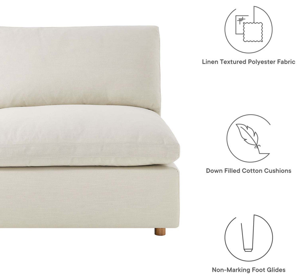 Modular Sectional Deep Sofa Set, Beige, Fabric, Modern, Lounge Cafe Hospitality