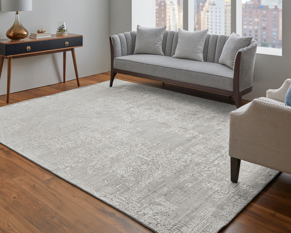 Kinton Modern Abstract, Ivory, 4'x6' Accent Rug