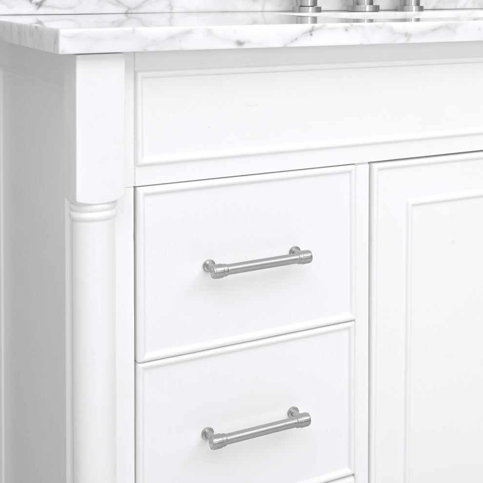 Avanity Bristol 48" Vanity Combo in White and Carrara White Marble Top