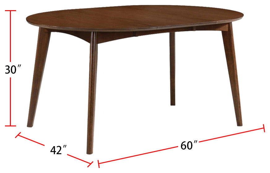 Oval Wood Dining Table, Dark Walnut