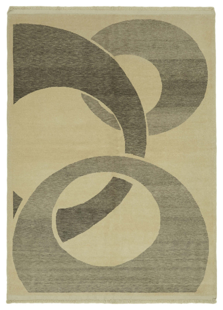 Rug N Carpet - Handmade Oriental 5' 11'' x 8' 2'' Wool Oushak Area Rug