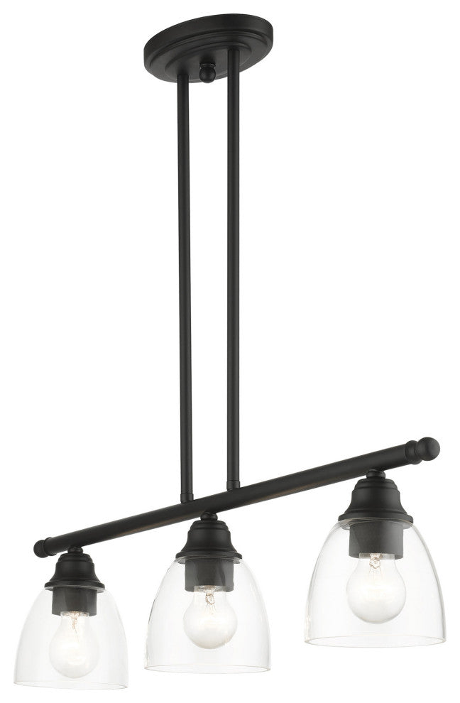 Black Transitional, Colonial, Linear Chandelier