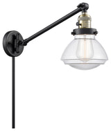 Olean 1-Light Swing Arm, Black Antique Brass, Clear