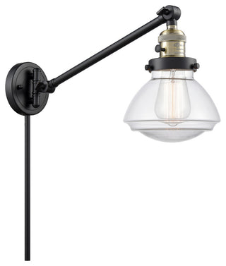 Olean 1-Light Swing Arm, Black Antique Brass, Clear