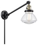 Olean 1-Light Swing Arm, Black Antique Brass, Clear