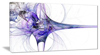 "Large Fractal Artwork Blue" Abstract Digital Art Canvas Print