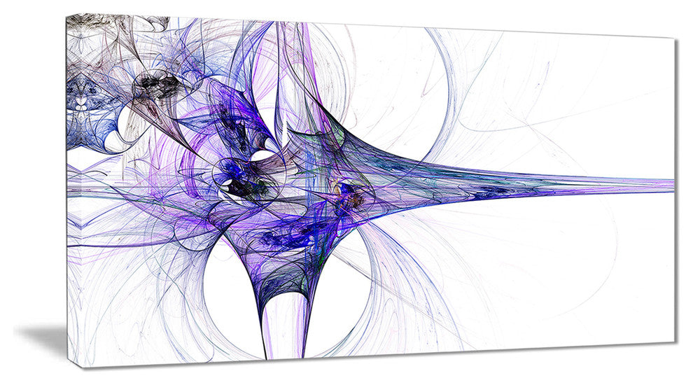 "Large Fractal Artwork Blue" Abstract Digital Art Canvas Print