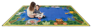Kid Essentials Rug, Jungle Friends, 7'8"x10'9"