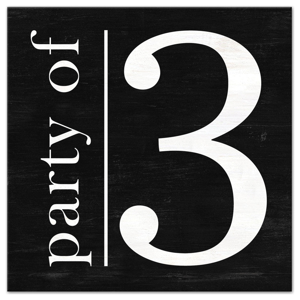 Party of 3 12x12 Canvas Wall Art