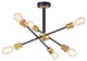 Sami 6-light Sputnik Black and Gold Chandelier