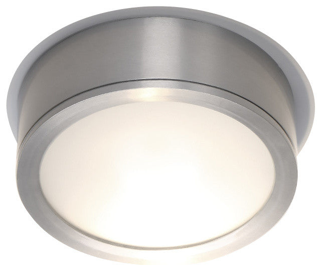 WAC Lighting Tube 12" Indoor or Outdoor LED Flush Mount, Brushed Aluminum