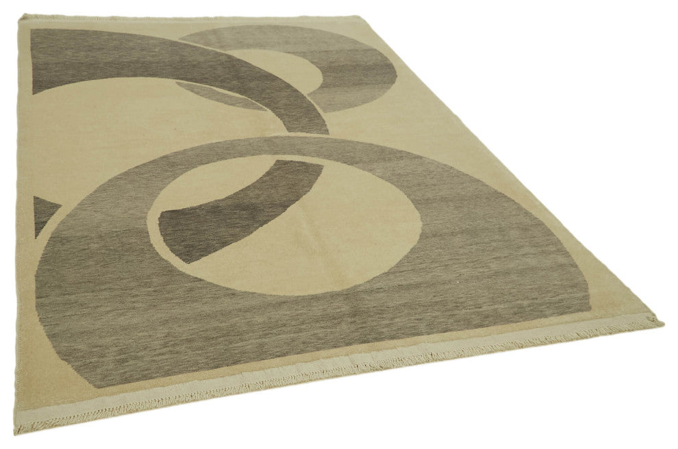 Rug N Carpet - Handmade Oriental 5' 11'' x 8' 2'' Wool Oushak Area Rug