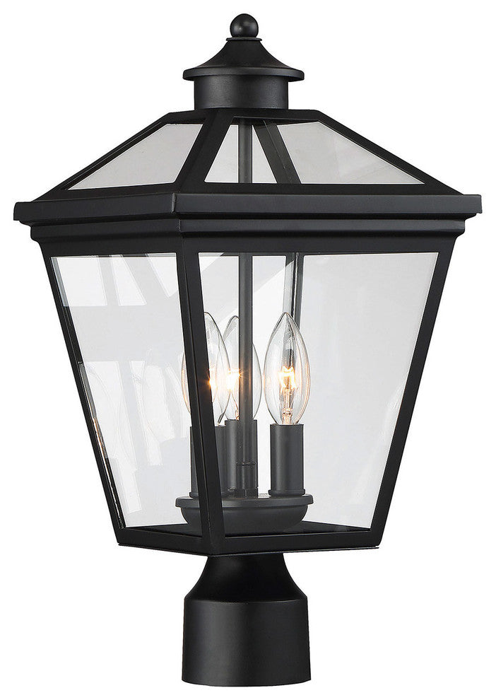 Ellijay Outdoor Post Lantern, Black