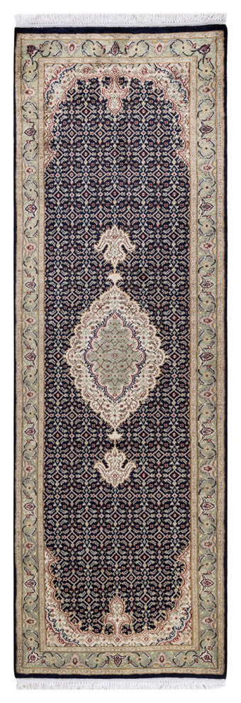 Mogul, One-of-a-Kind Hand-Knotted Area Rug Yellow, 2' 7 x 8' 2