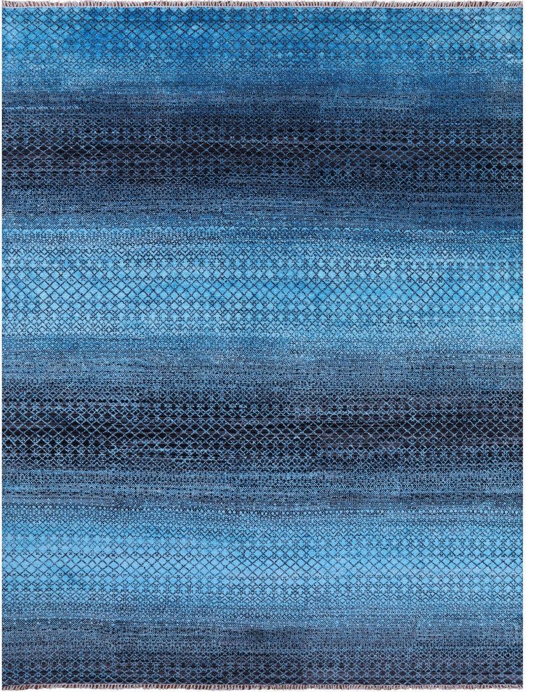 Wool & Silk Savannah Grass Hand Knotted Rug 9' 0" X 11' 10" - Q15440