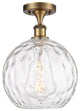 Innovations 516-1C-BB-G1215-10-LED 1 Light Semi-Flush Mount, Brushed Brass