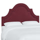 High Arched Headboard With Border, Velvet Berry, King