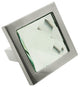 MultiFaceted Silver Snow Brushed Nickel Square Manor Knob