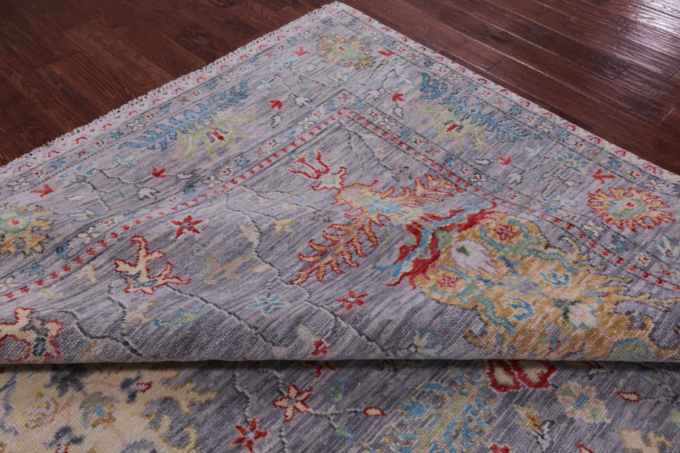 Handmade Turkish Oushak Wool Rug 9' 0" X 12' 0" - Q15608