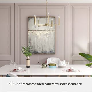 Hunter Sunjai Alturas Gold 5 Light Chandelier Light